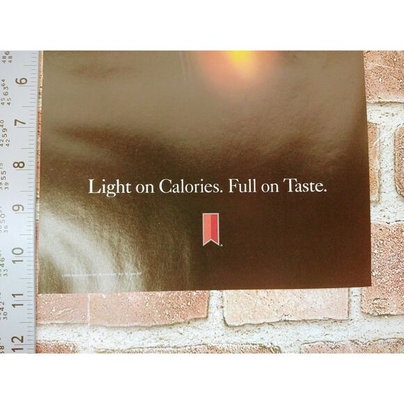 2004 Michelob Print Ad Light on Calories Full on Taste Beer Bottle Neck Image - Picture 7 of 7